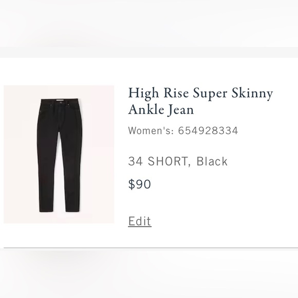 Abercrombie High Rise Super Skinny Ankle Jean - Picture 1 of 4